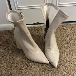 Steve Madden cream boots